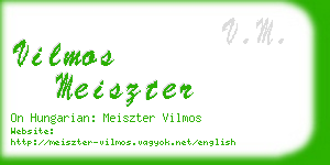 vilmos meiszter business card